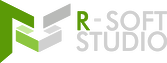 Grafika przedstawia logo firmy R-SOFT Studio